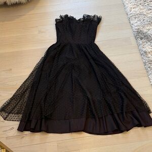 Vintage Lace Strapless Dress